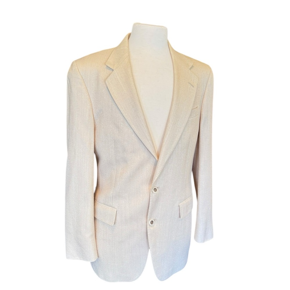 Stonehaven Vintage Beige Notched Collar Blazer See Measurements